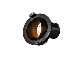 DM202400  Bonia 9 Powered by Tridonic 9W 890lm 4000K 24° LED Engine,250mA Black/Black 27° Angled Round Downlight , DRIVER NOT INC. 5yrs Warranty